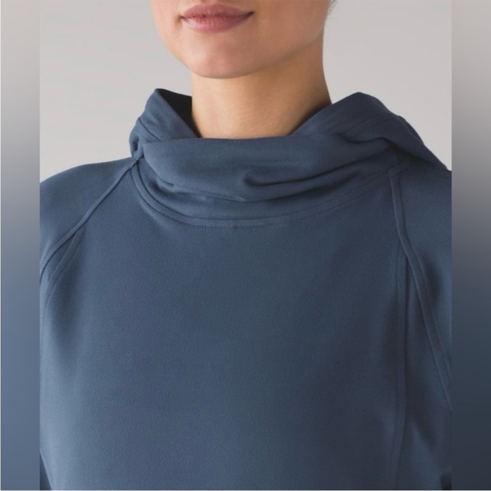 Lululemon Athleta Pick Up The Pace Long Sleeve Pullover Hoodie Blue Stre… - Picture 3 of 7